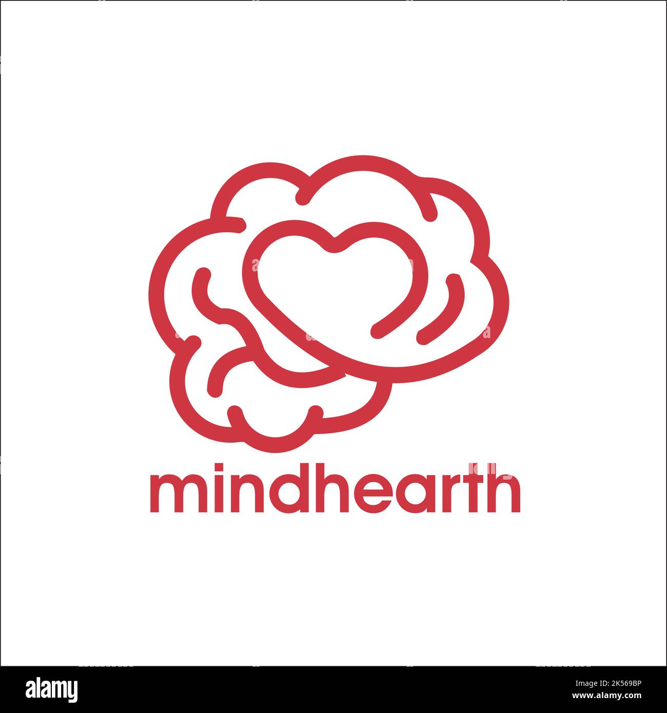 mind hearth / exclusive logo design inspiration Stock Vector Image ...