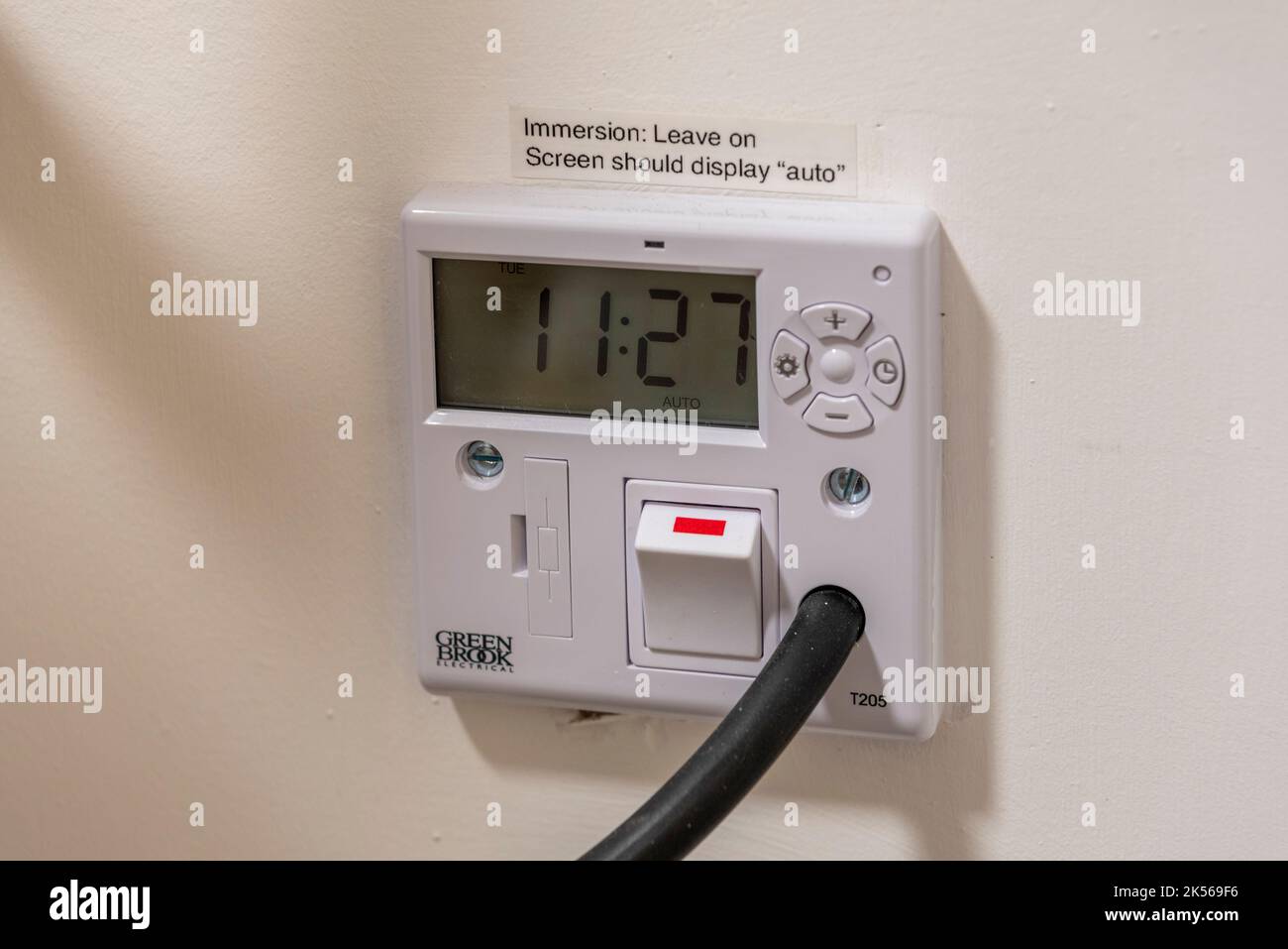 Modern digital immersion thermostat Stock Photo Alamy