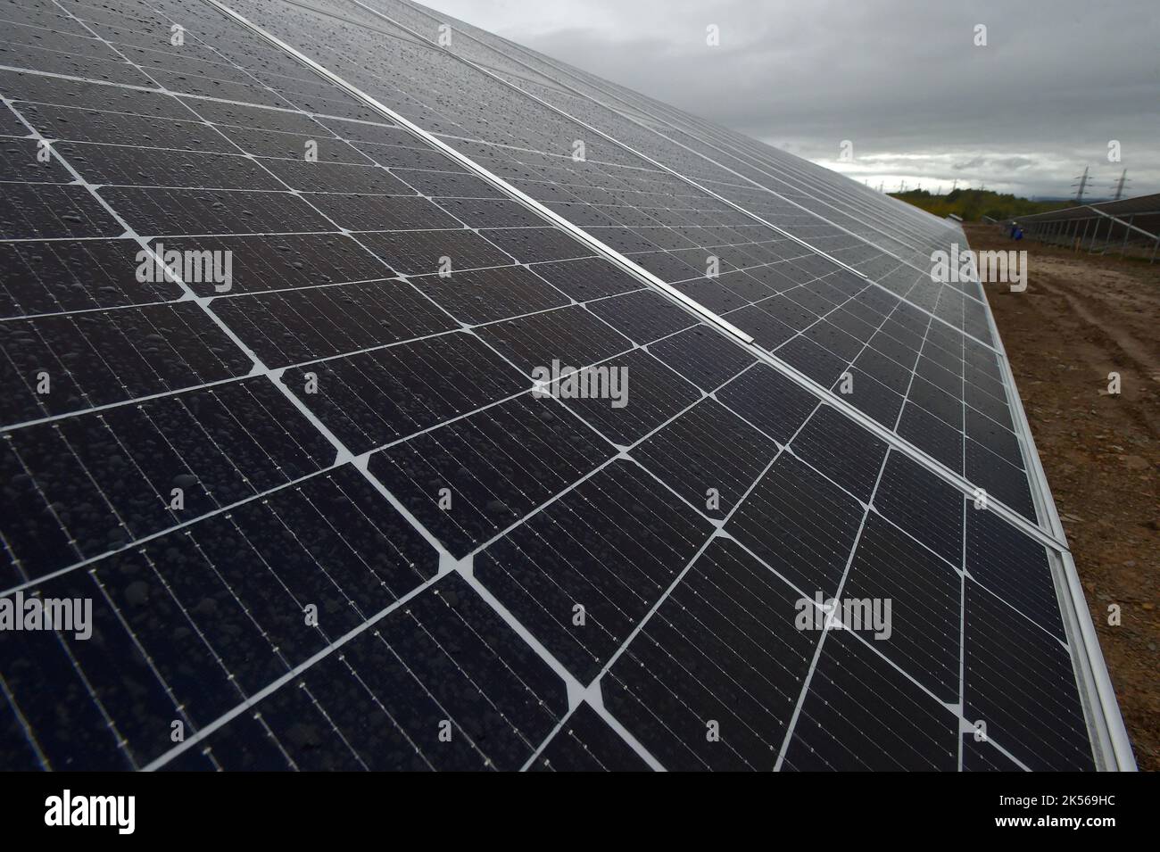 Launch of SUAS GROUP´s first photovoltaic park in Lipnice near Sokolov, Czech Republic, October 6, 2022. (CTK Photo/Slavomir Kubes) Stock Photo