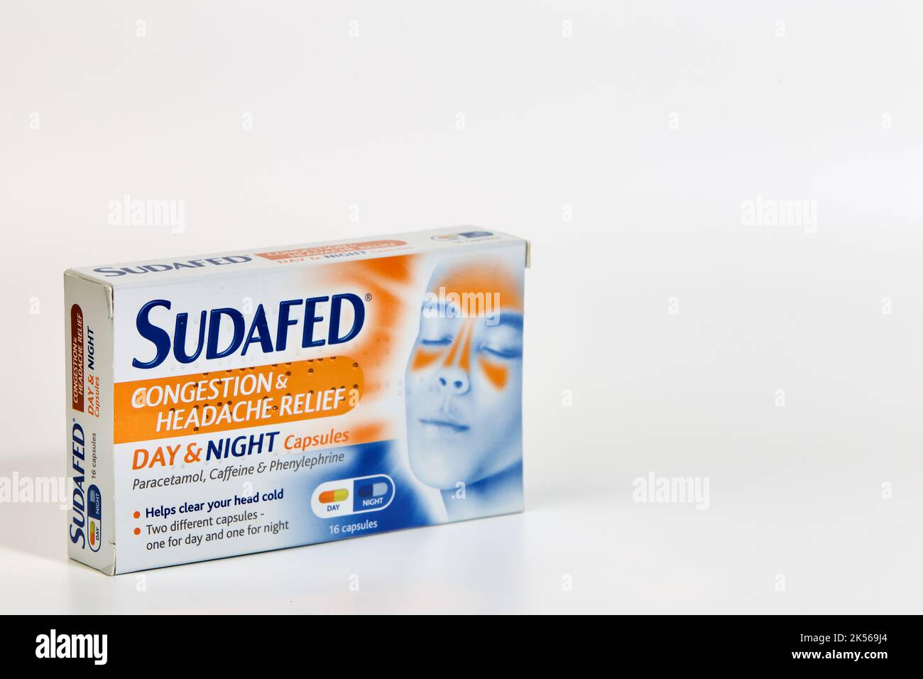 Sudafed day and night capsules used for the relief of symptoms