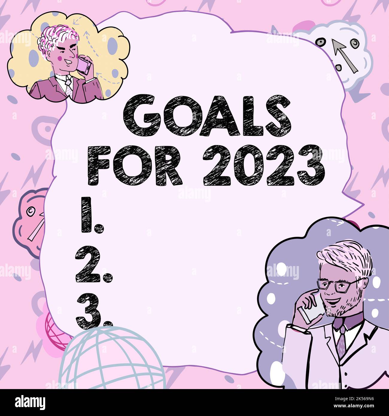 Text showing inspiration Goals For 2023, Business concept The following