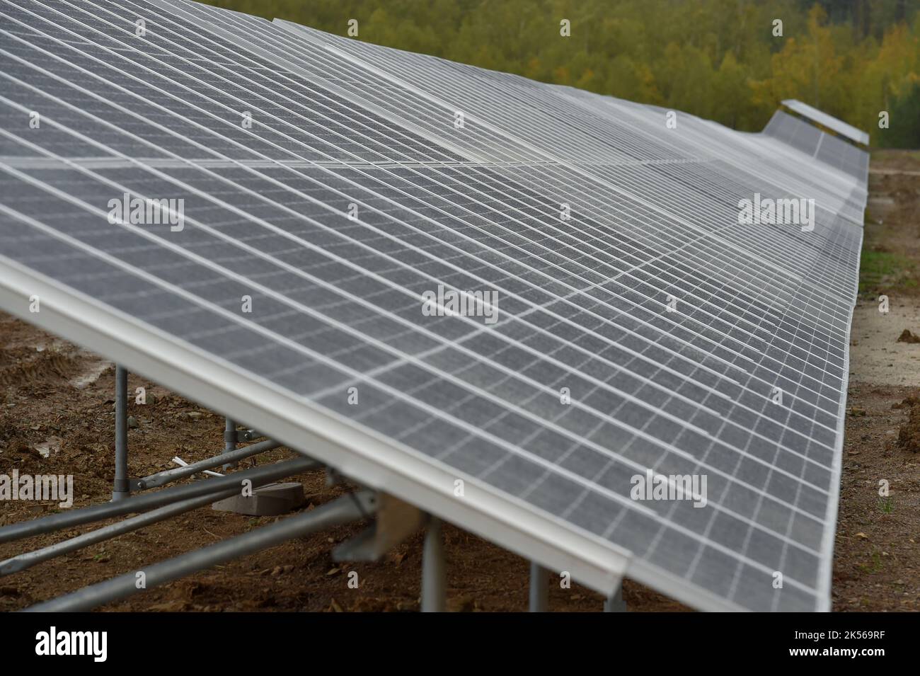 Lomnice, Czech Republic. 06th Oct, 2022. Launch of SUAS GROUP´s first photovoltaic park in Lipnice near Sokolov, Czech Republic, October 6, 2022. Credit: Slavomir Kubes/CTK Photo/Alamy Live News Stock Photo
