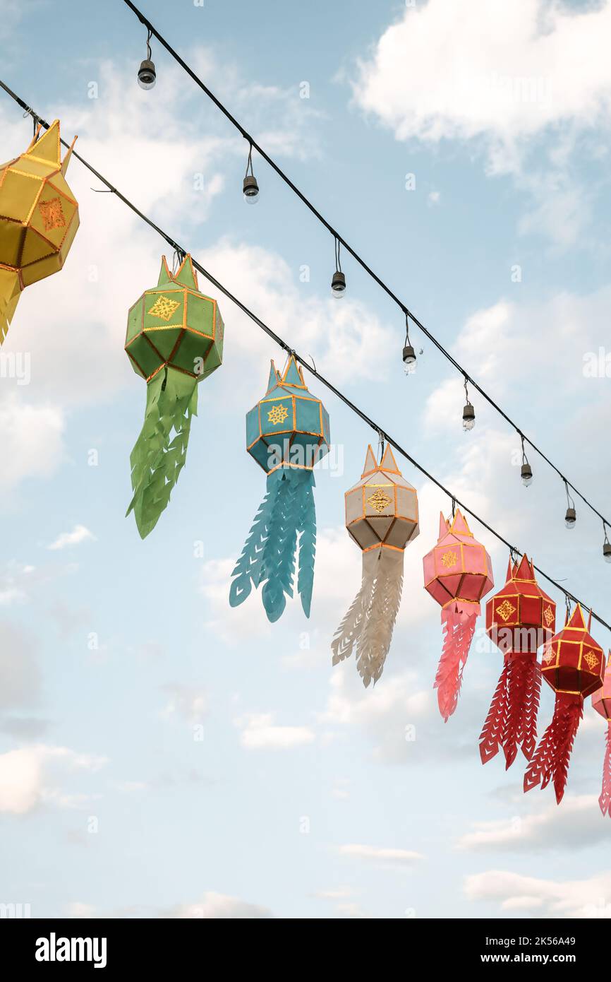 Lanterns float in river water hi-res stock photography and images - Alamy