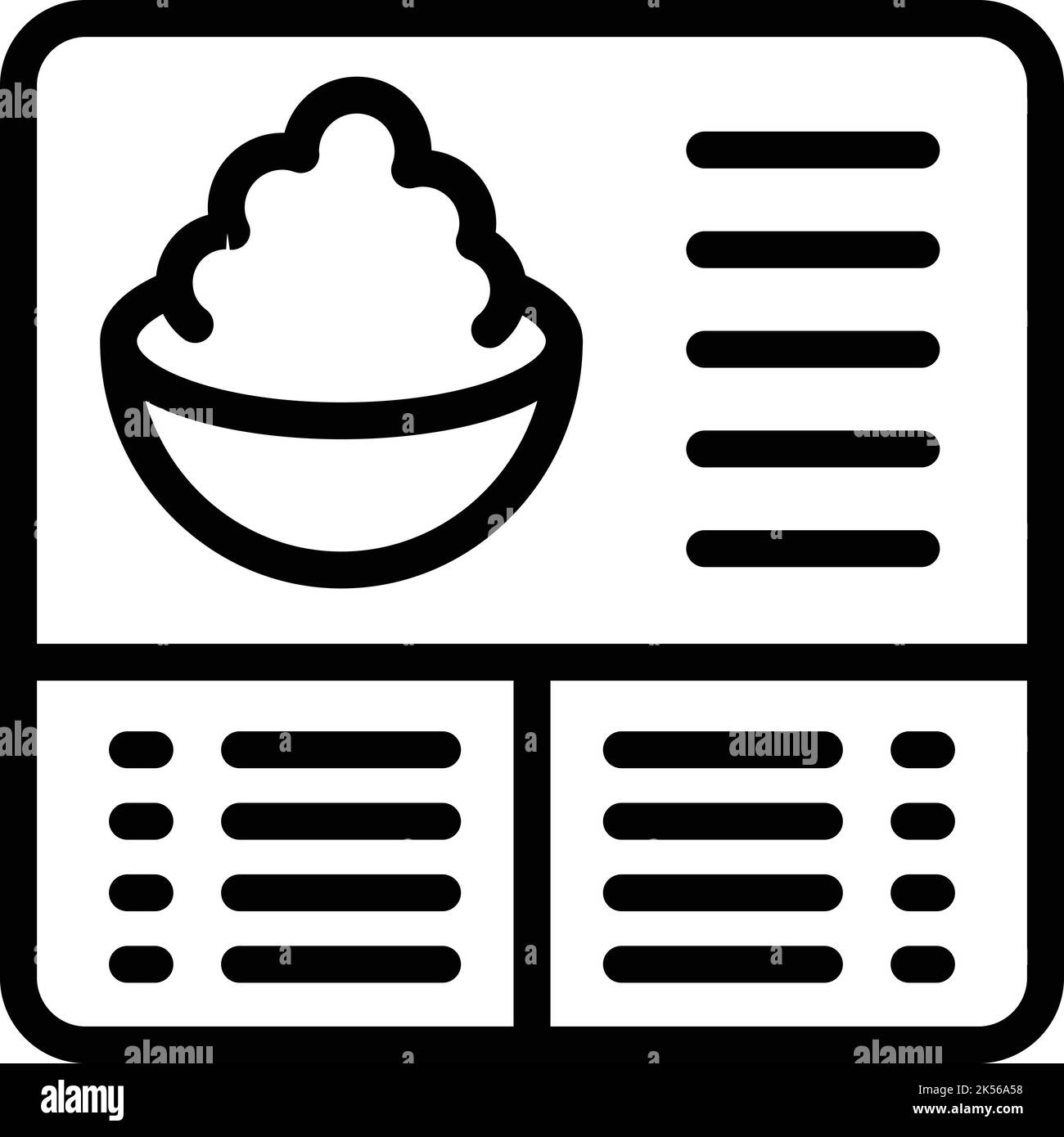 Cook menu icon outline vector. Home board. Book recipe Stock Vector ...