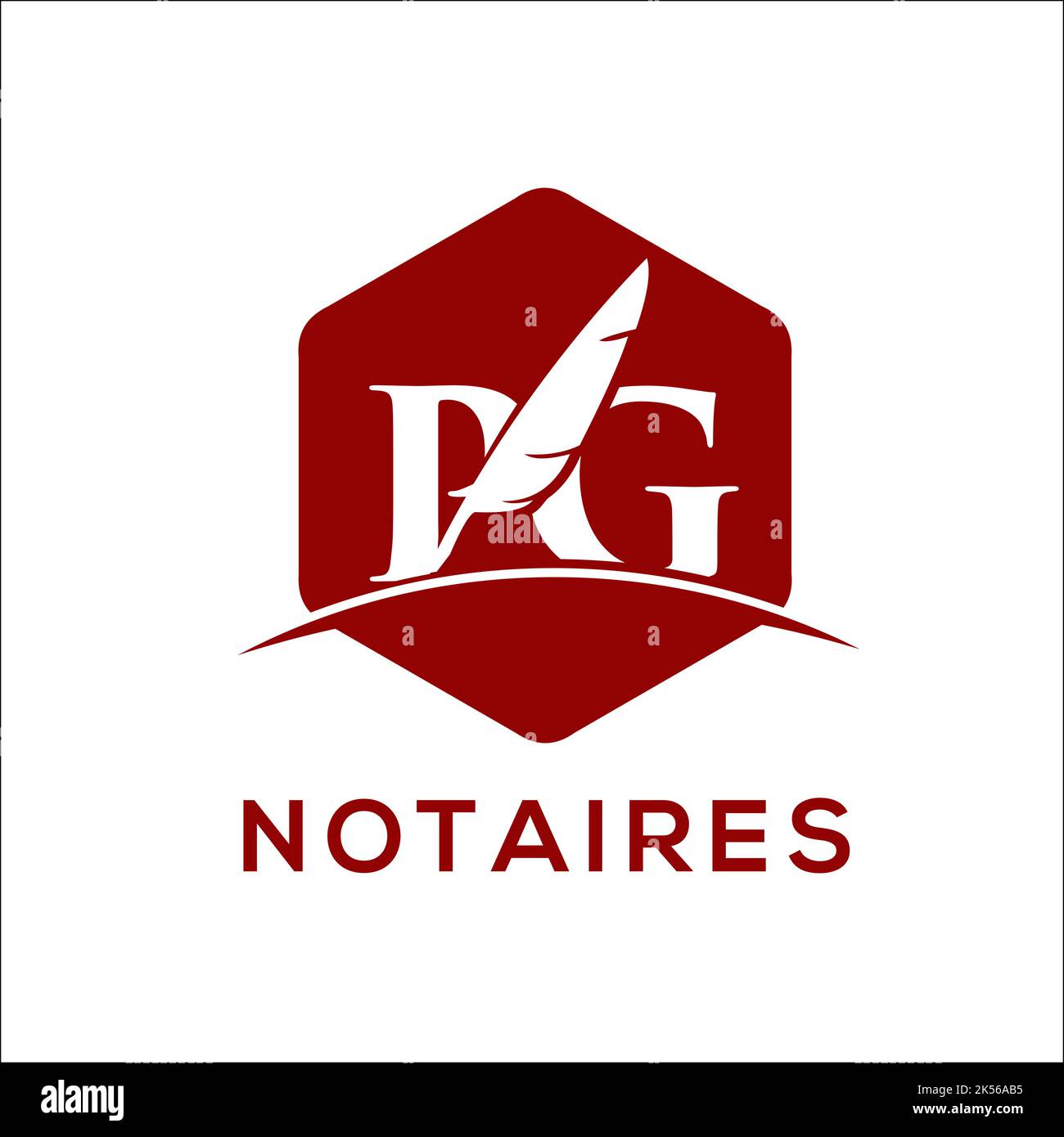 notaires pg exclusive logo design inspiration Stock Vector Image & Art