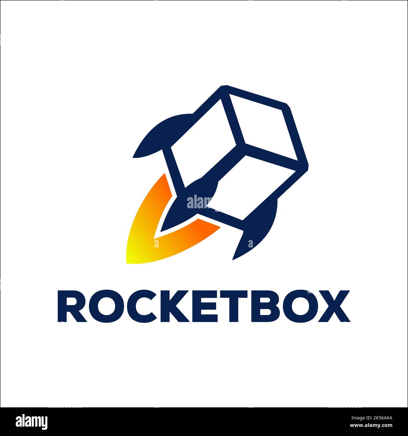 rocket box logo exclusive design inspiration Stock Vector