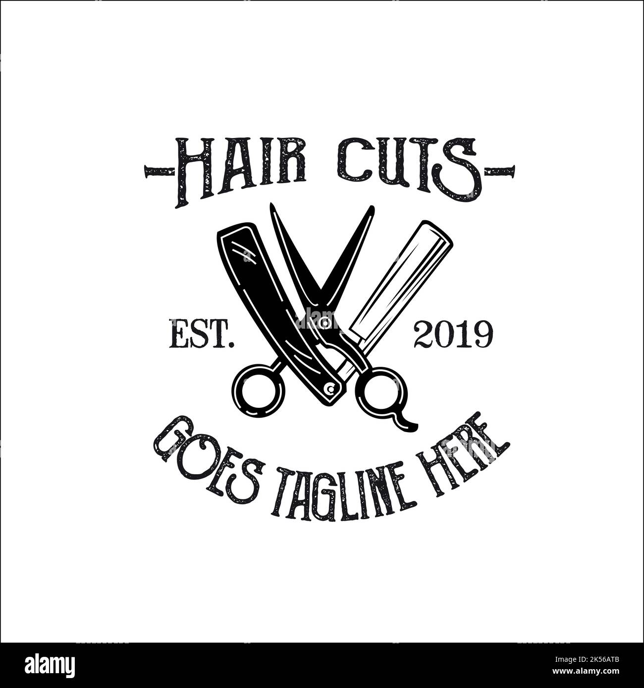 hair cuts exclusive logo design inspiration Stock Vector Image & Art