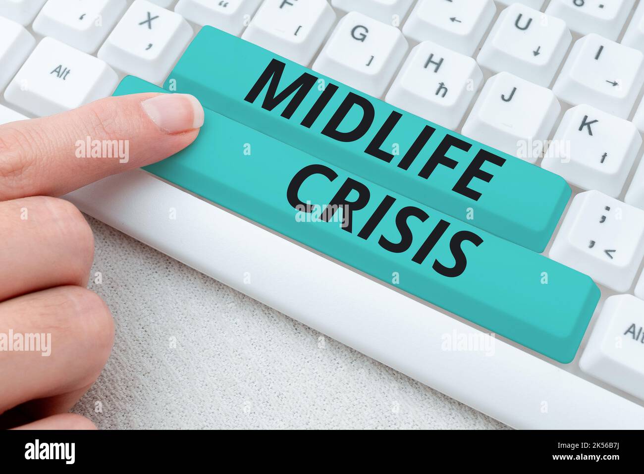 Sign displaying Midlife Crisis, Business concept Software development technique Decomposing an application Stock Photo