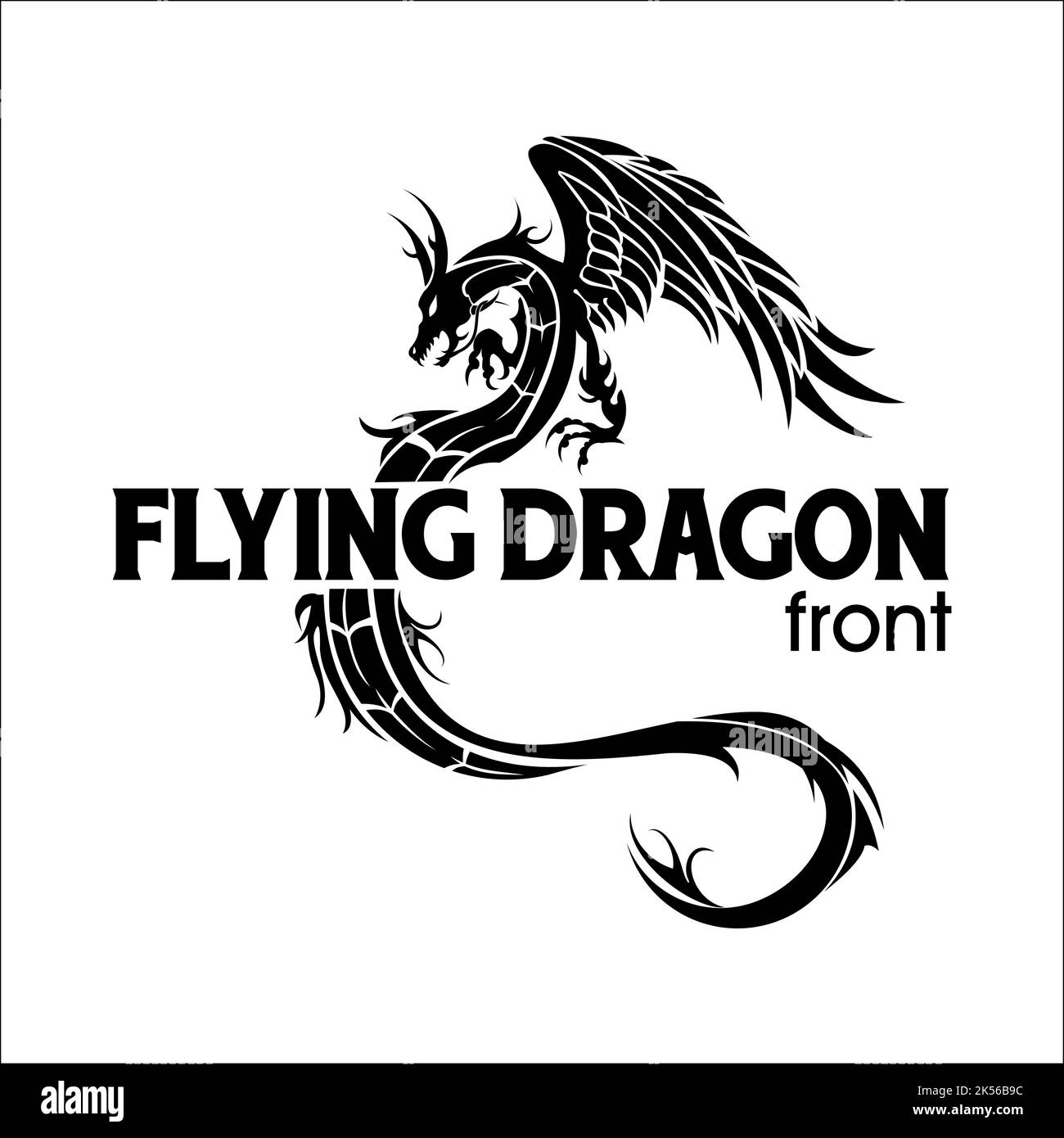 flying dragon logo exclusive design inspiration Stock Vector Image