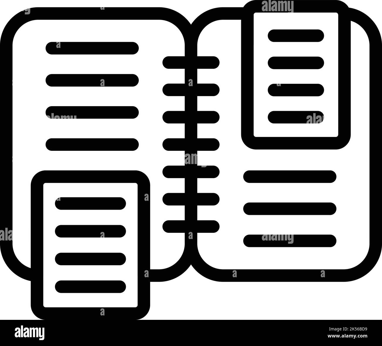 Recipe food icon outline vector. Chef menu. Board diet Stock Vector