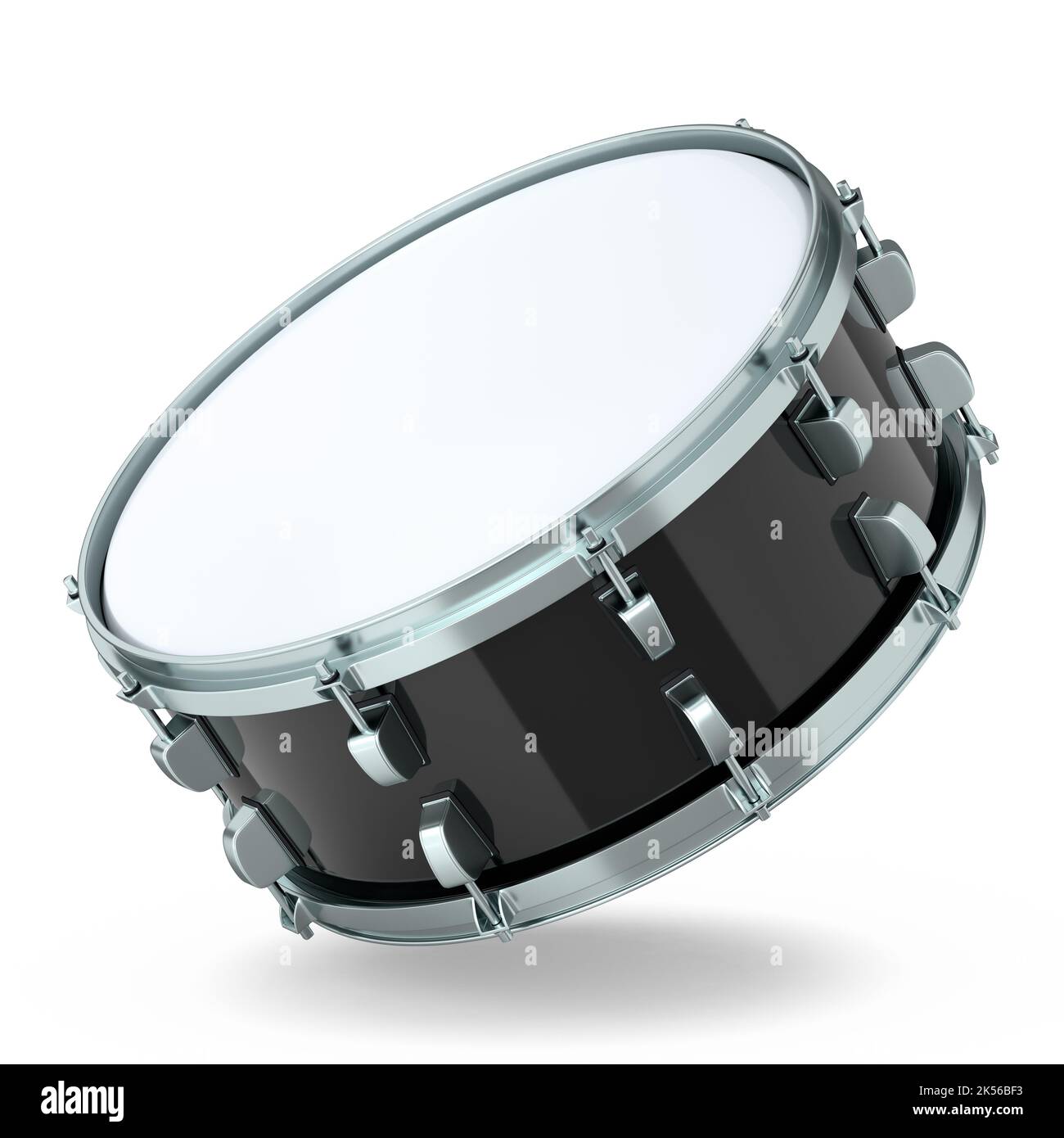 Realistic drum on white background. 3d render concept of musical ...
