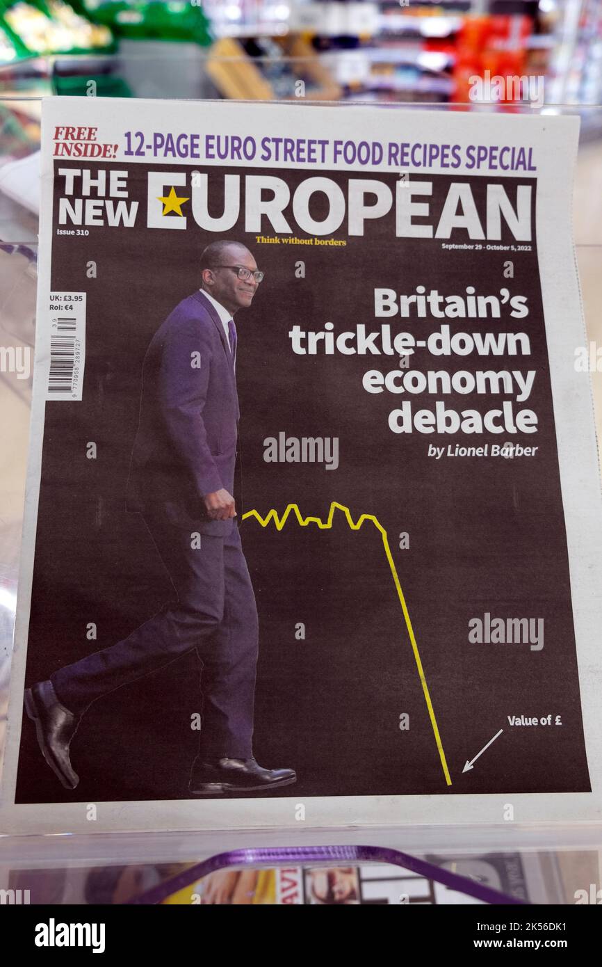 The New European newspaper headline front page Kwasi Kwarteng budget