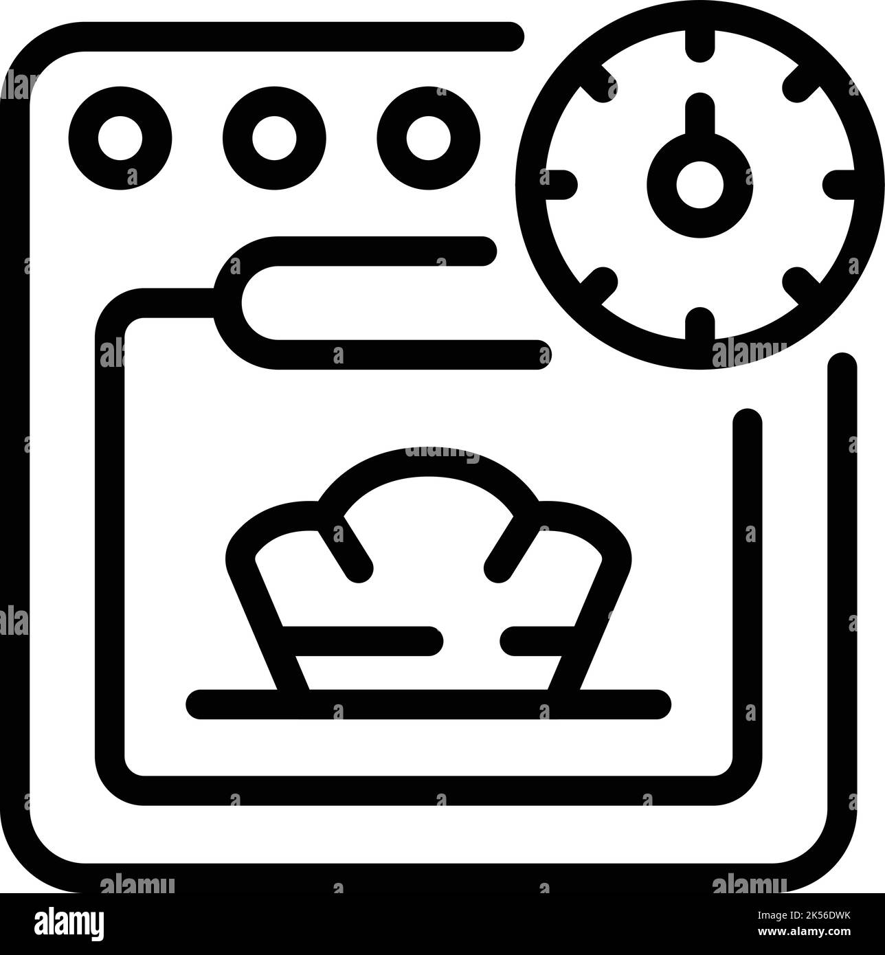 Cook stove icon outline vector. Food chef. Menu home Stock Vector Image ...