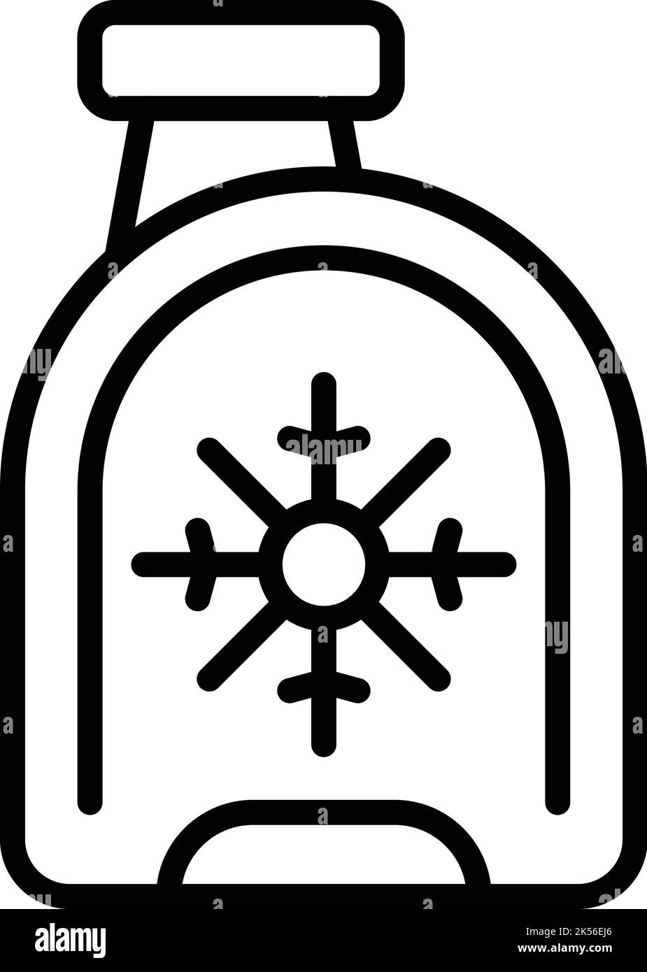Coolant bottle icon outline vector. Water engine. Radiator system Stock