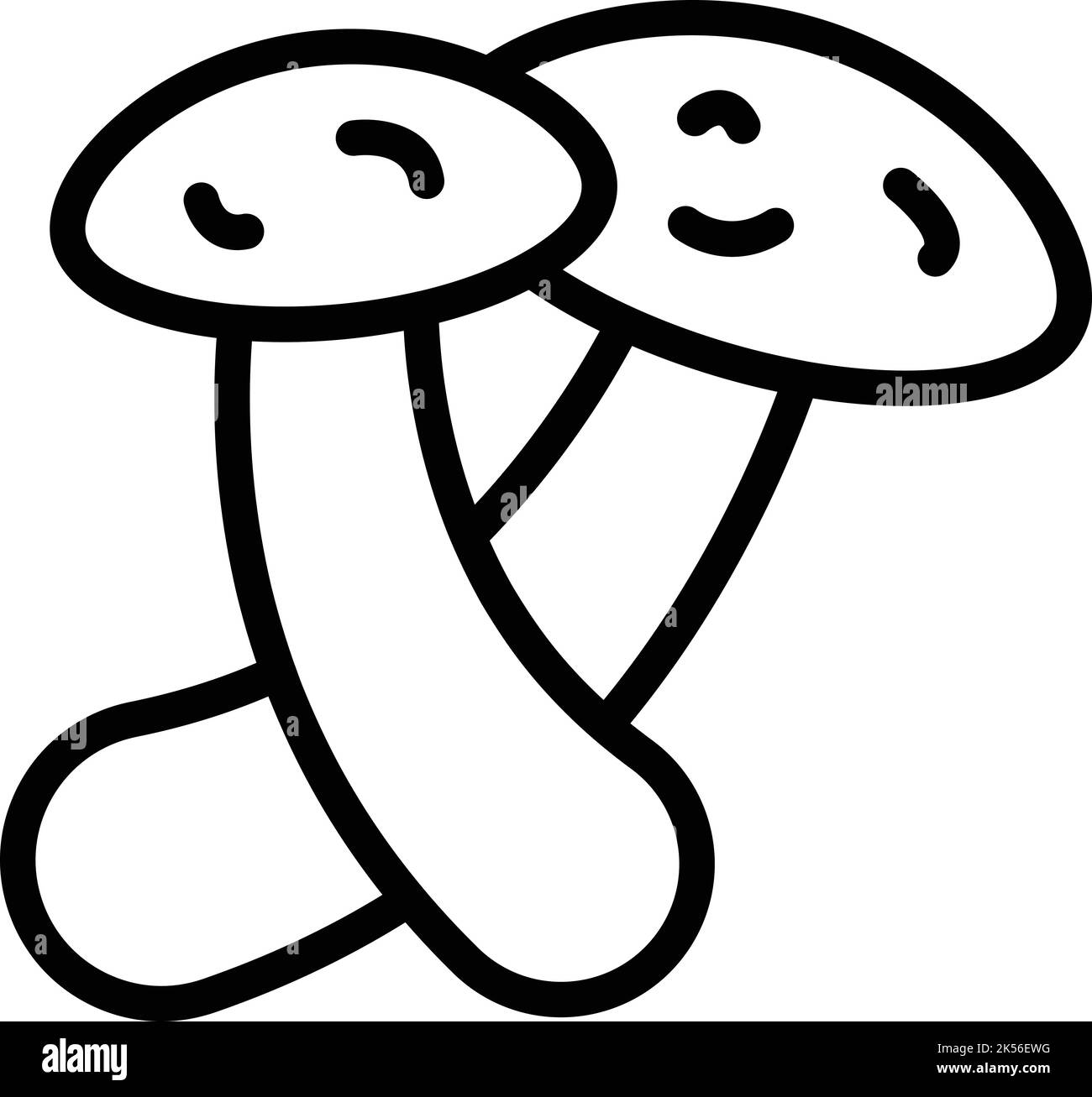 Botanical mushroom icon outline vector. Food truffle. Chinese morel