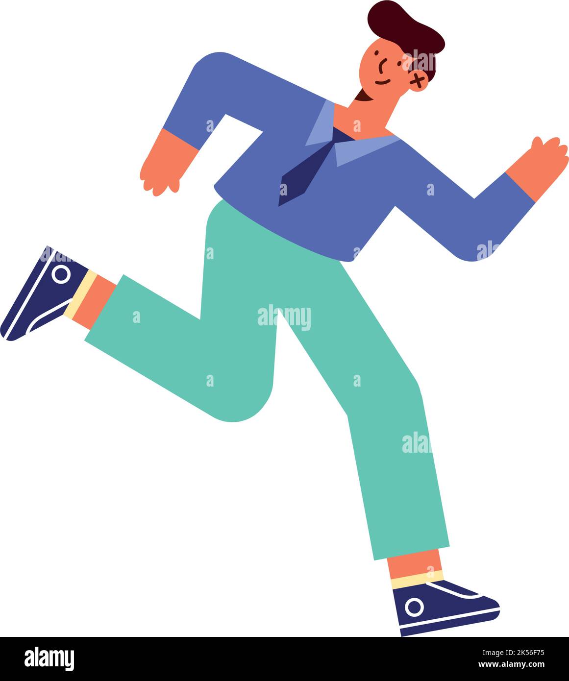 elegant young man running character Stock Vector Image & Art - Alamy