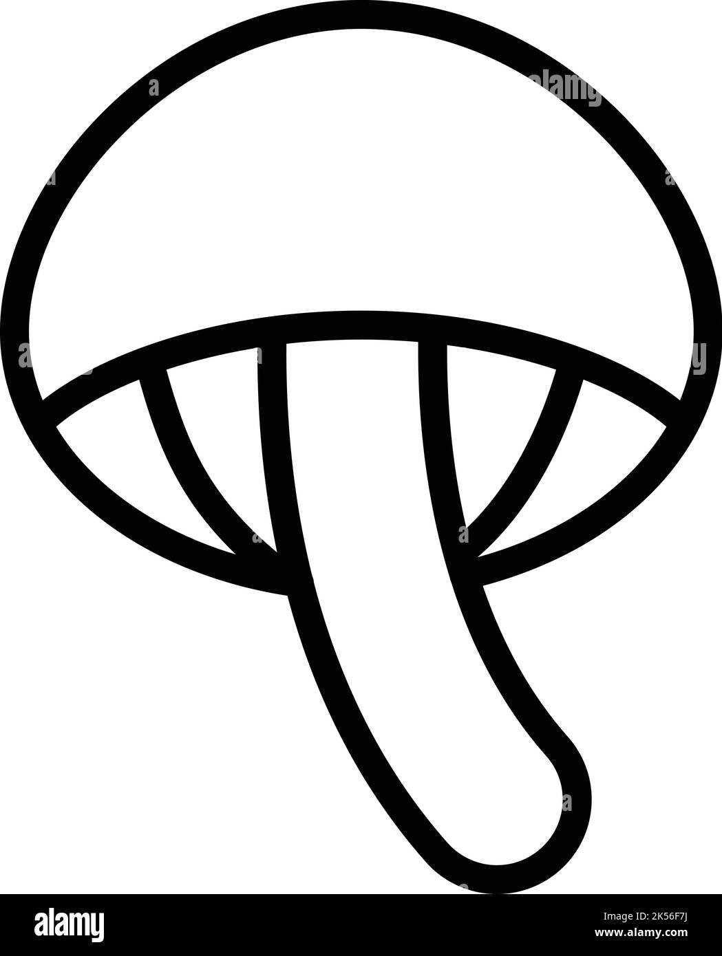 Natural mushroom icon outline vector. Food shiitake. Morel fungi Stock