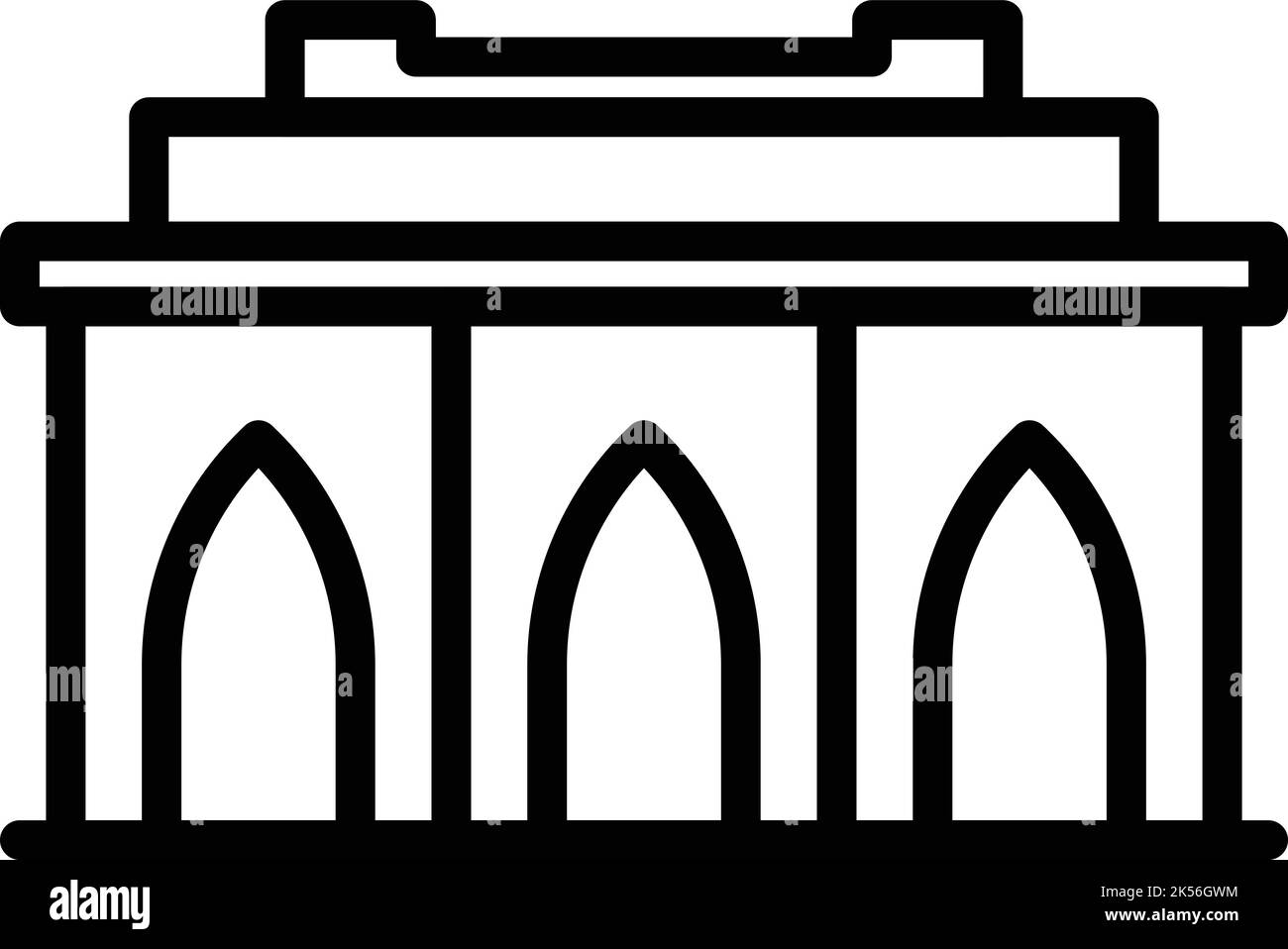 Architecture building icon outline vector. Culture travel. Great culture Stock Vector