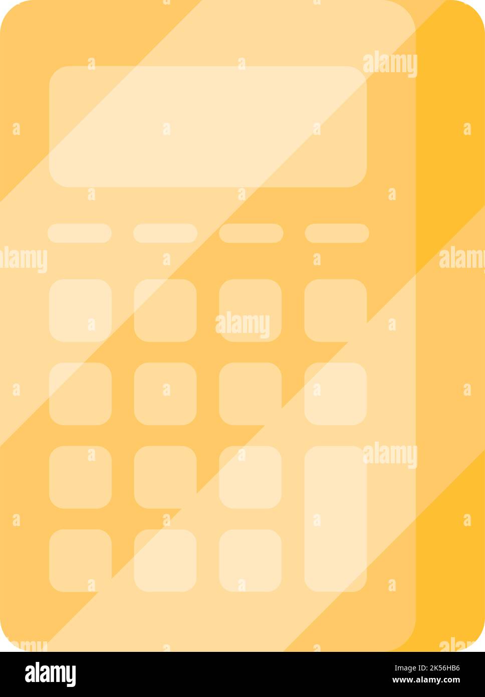 calculator math glassmorphism style icon Stock Vector