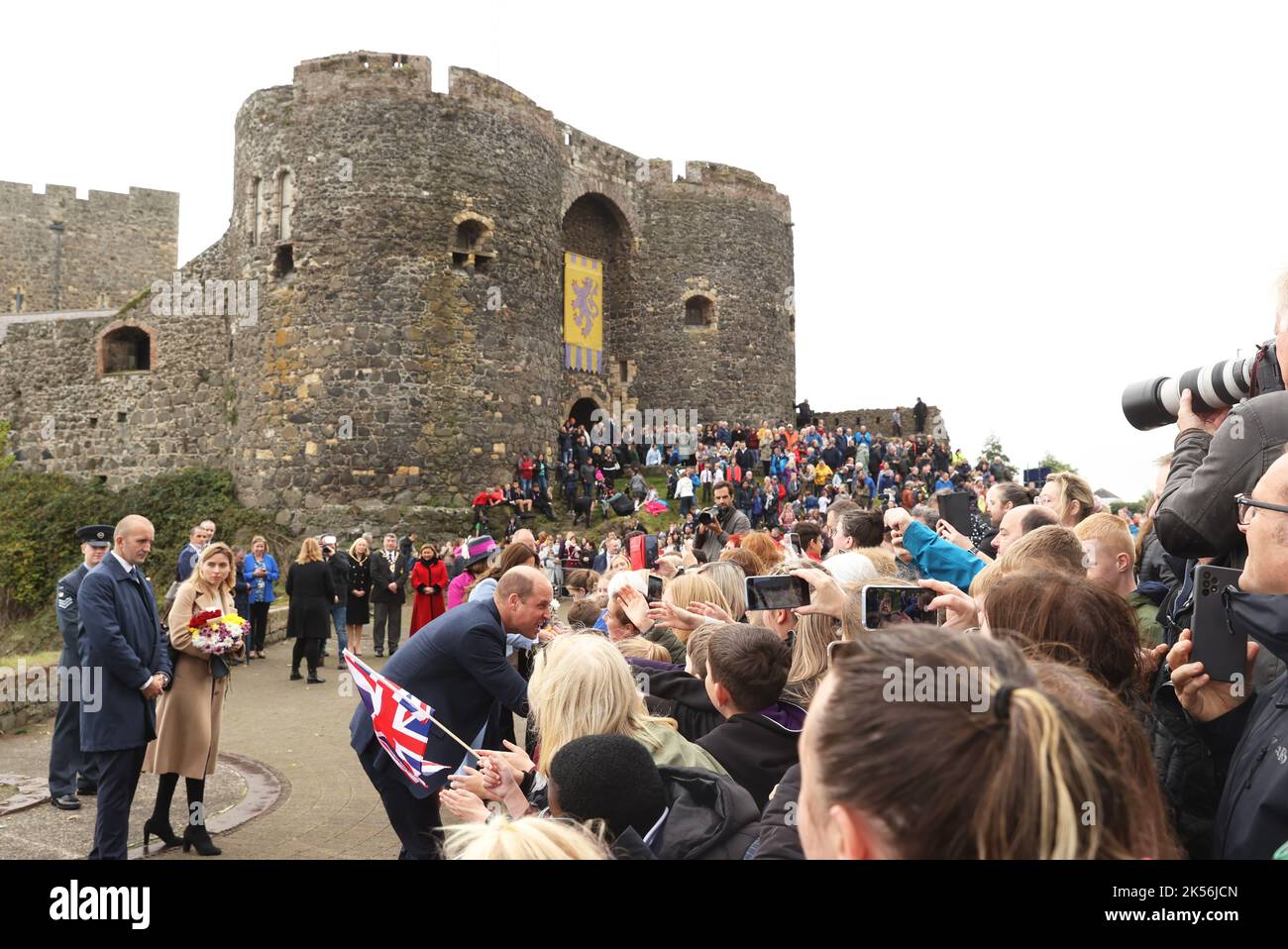 The Prince and Princess of Wales meet members of the public during a visit to Carrick Connect, a