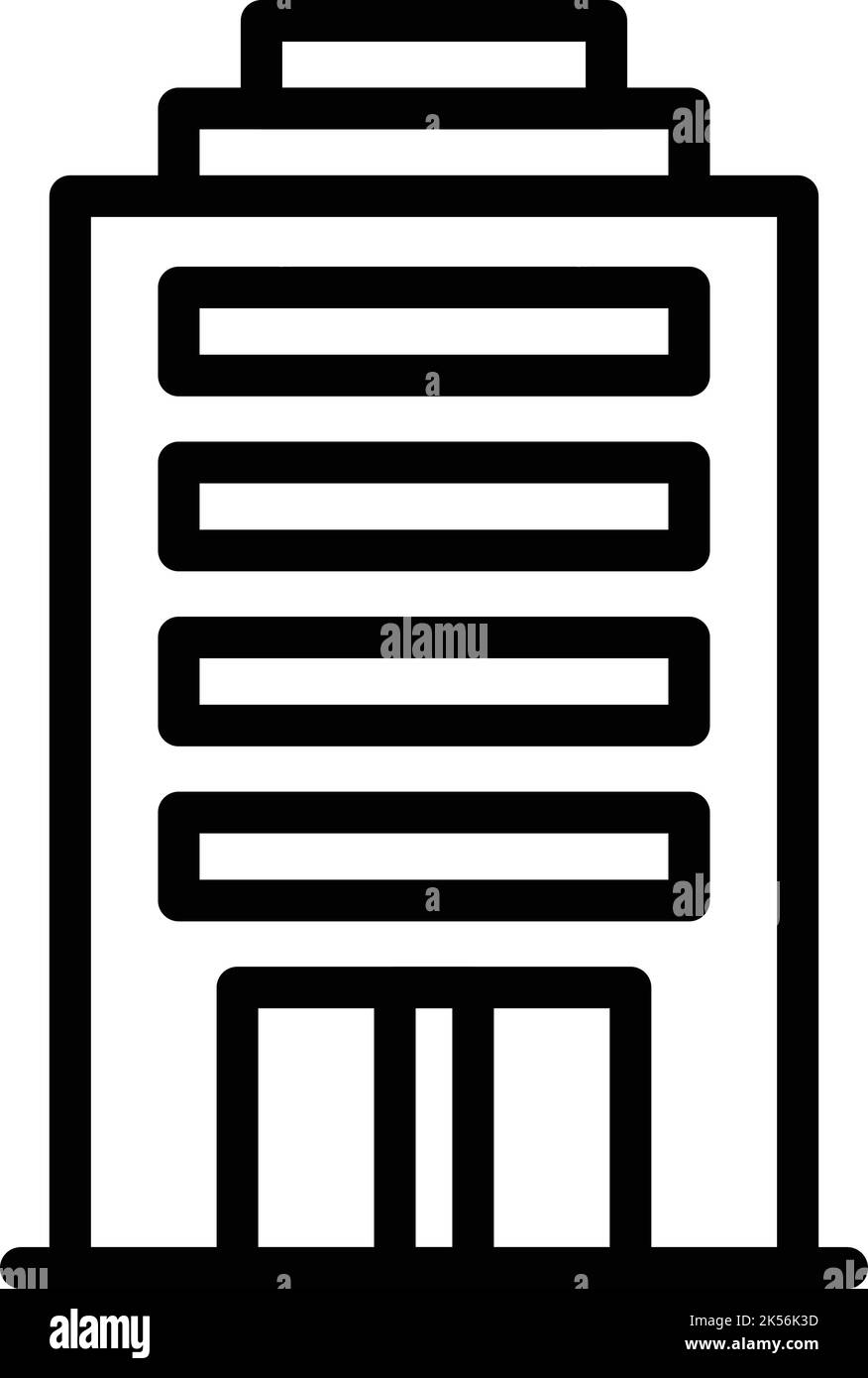 Marketing building icon outline vector. Business center. City modern ...