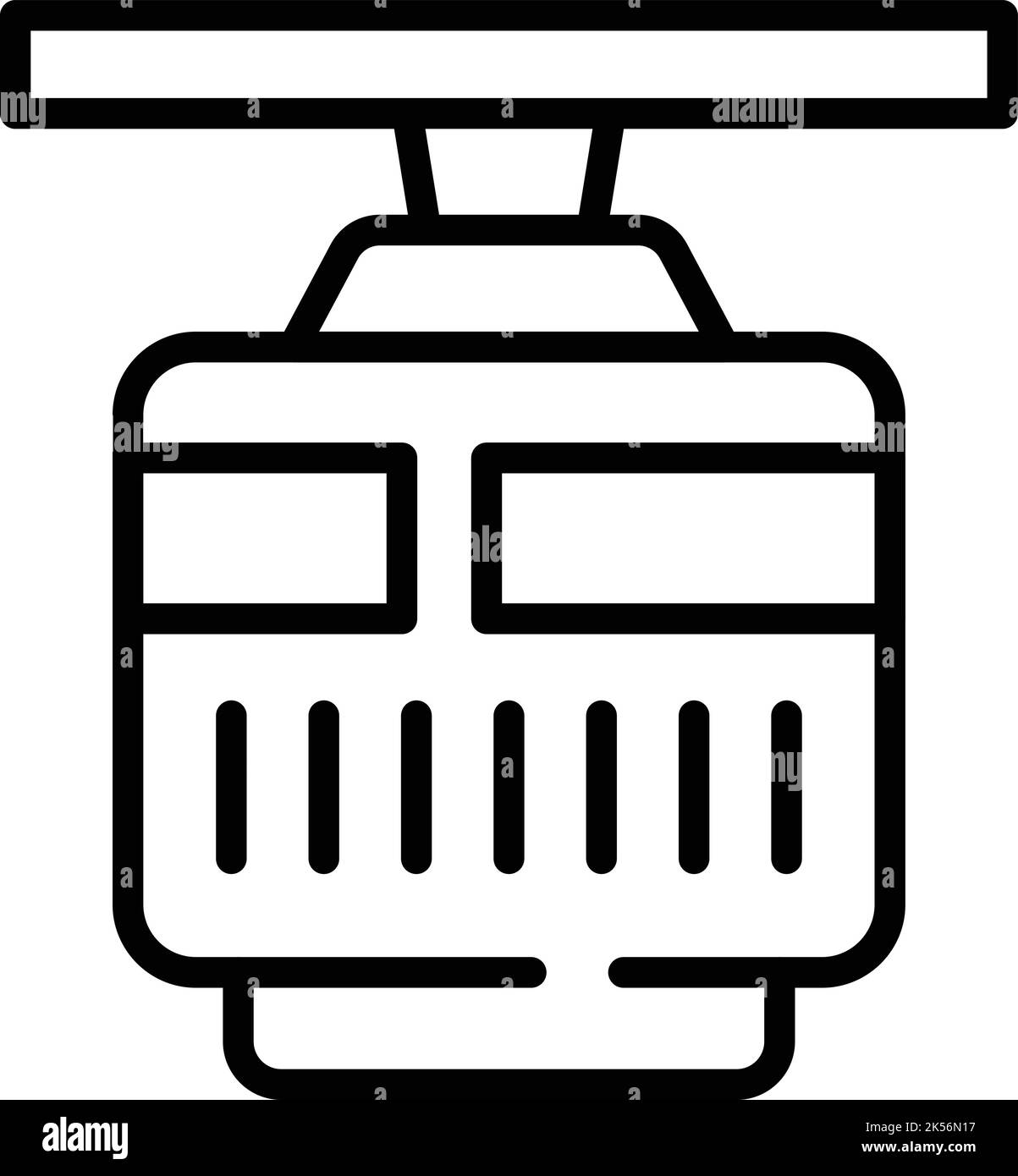 Travel mountain cabine icon outline vector. City map. Day tower Stock Vector