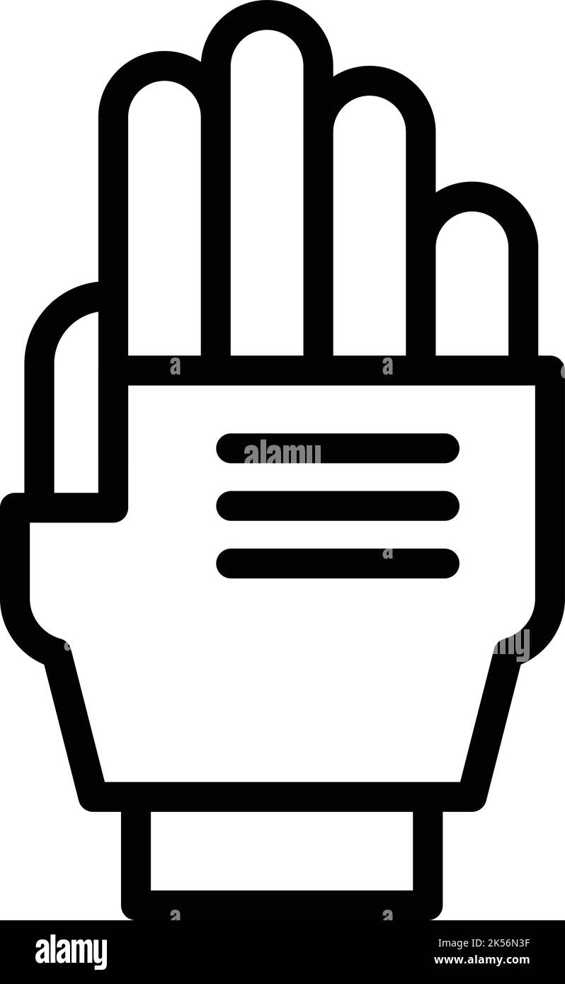 Safety sport gloves icon outline vector. Equipment pair. Fist equipment Stock Vector