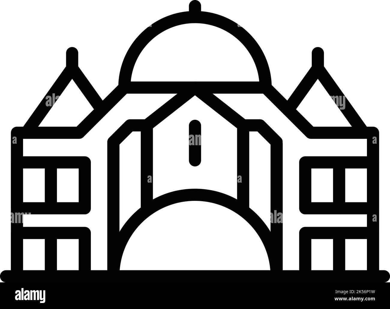 History temple icon outline vector. Opera house. World landmark Stock Vector