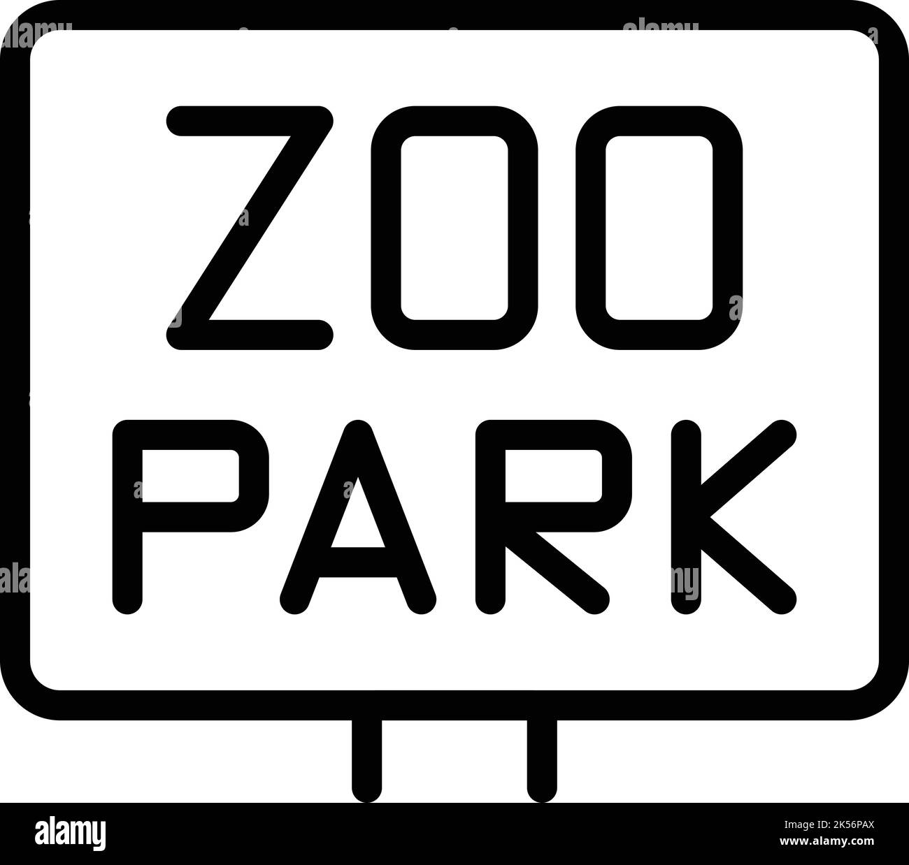 Zoo park icon outline vector. Animal pass card. Fun event Stock Vector