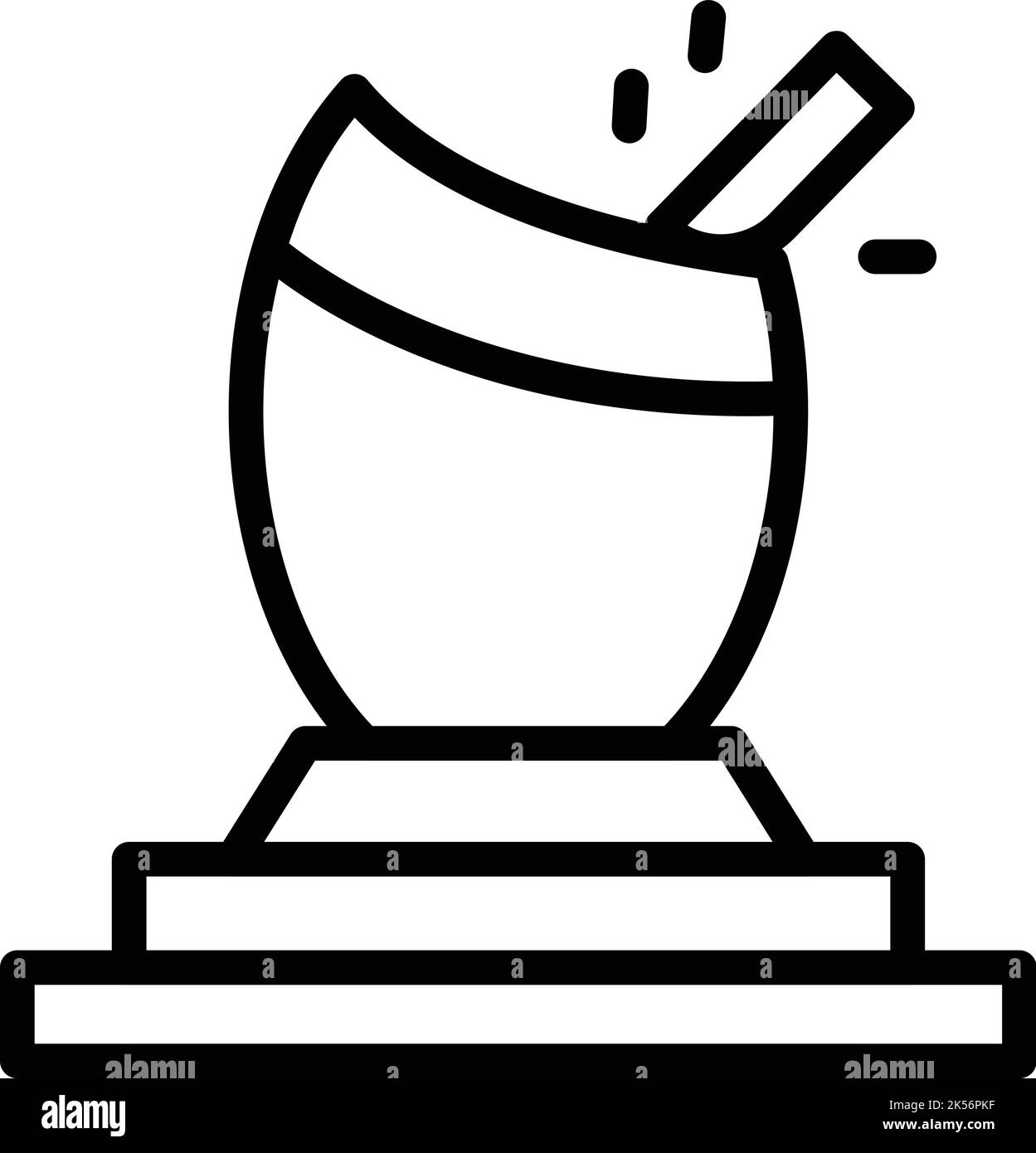 Make vase icon outline vector. Ceramic class. Craft card Stock Vector ...