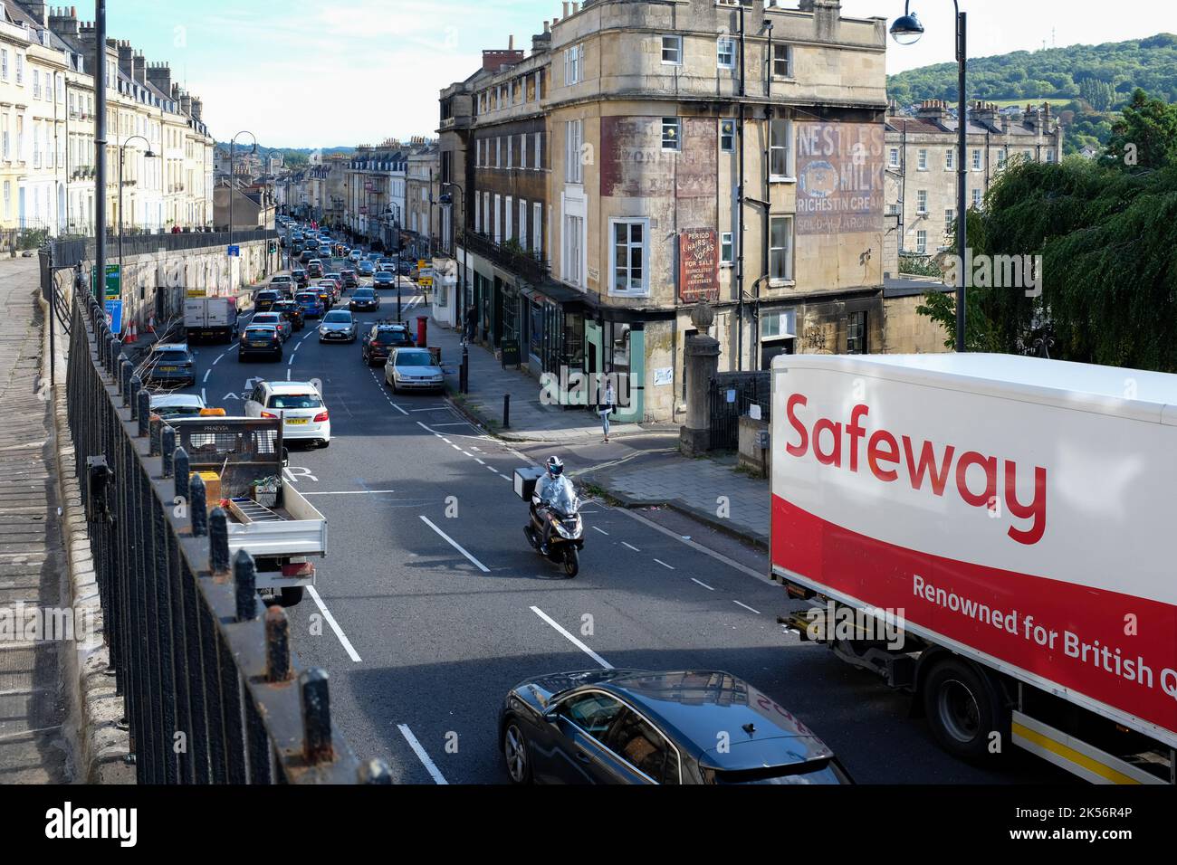 The London Road (A4) in Bath England. 2022. Stock Photo