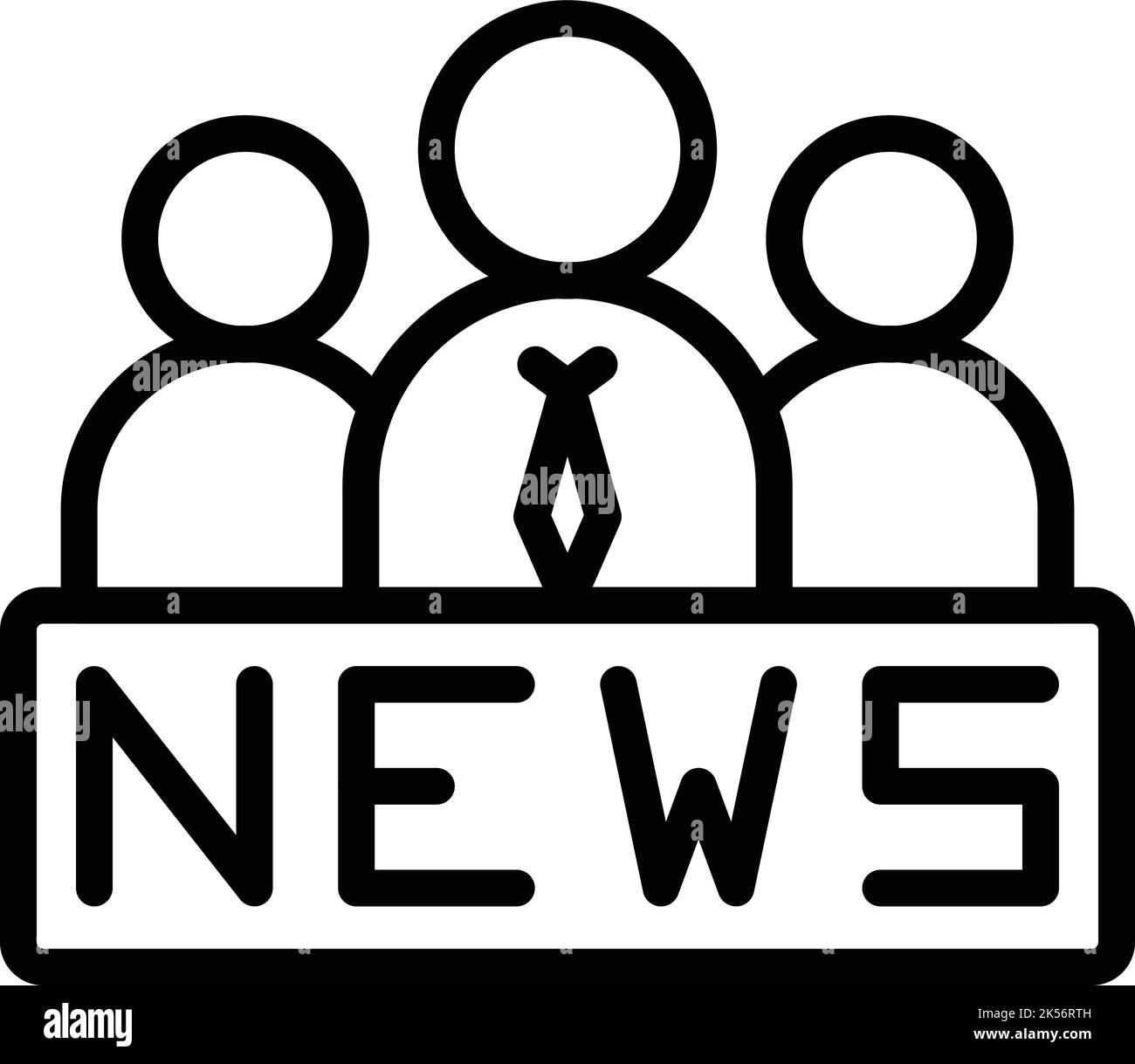 News manager icon outline vector. Tv studio. Report press Stock Vector ...