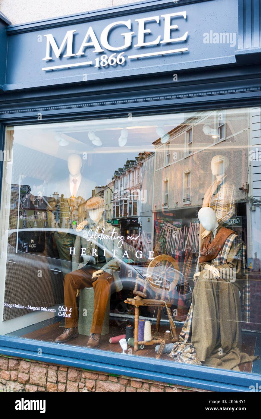 Shop window dressing at Magee or Magee's shop in Donegal Town, County