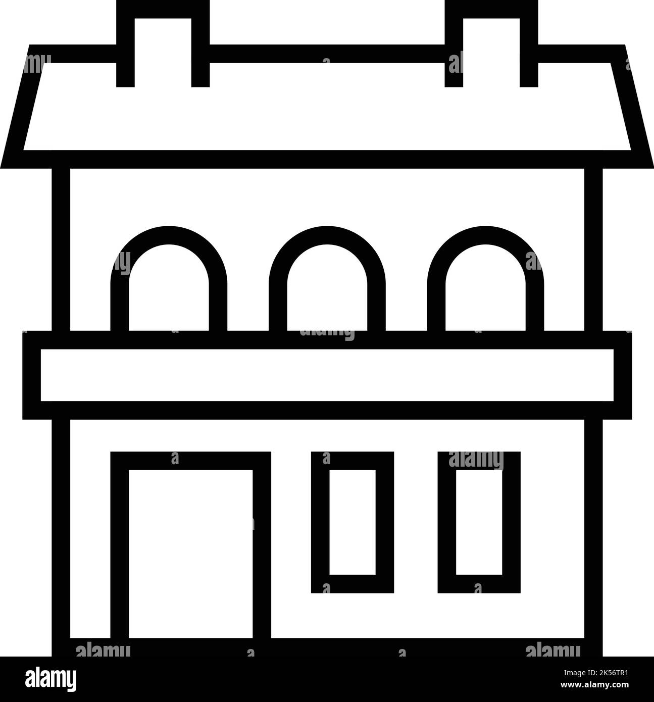 Different villa icon outline vector. Home building. Real estate Stock Vector