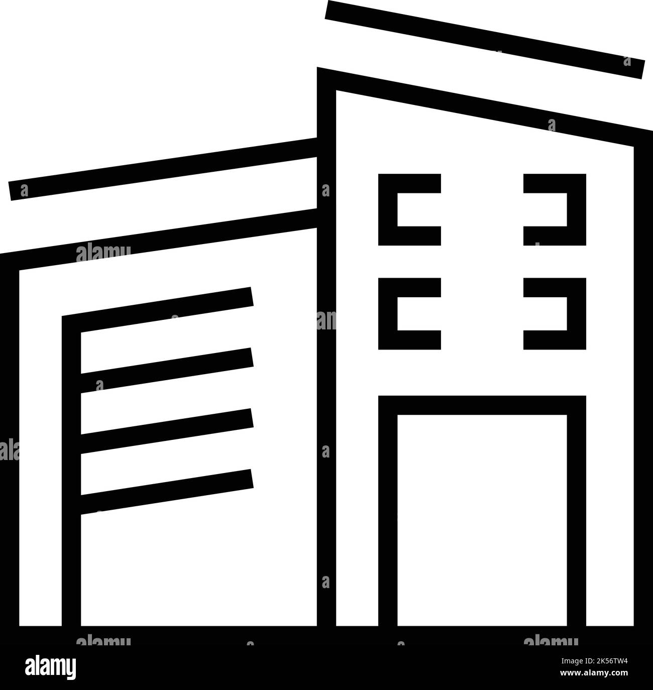 Garage villa icon outline vector. Modern house. Cottage style Stock Vector