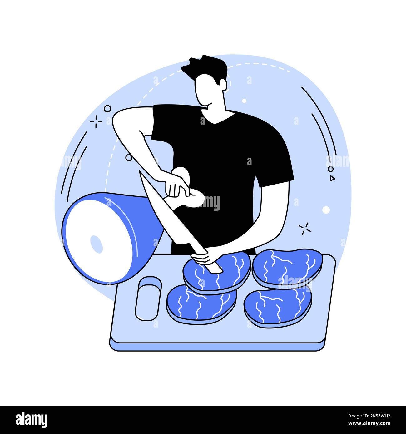 Farm meat products isolated cartoon vector illustrations Stock Vector