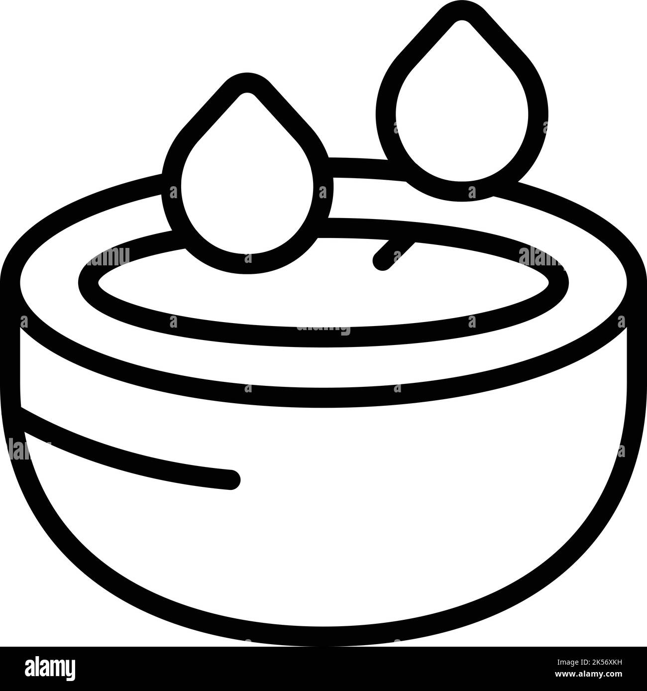 Coconut cream drop icon outline vector. Milk package. Extract label