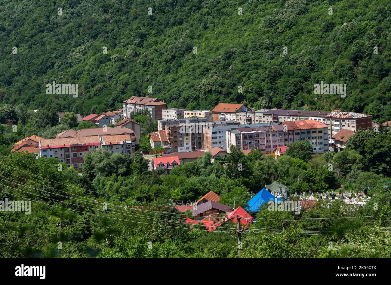 Baile Herculane ( Herculane Bath ), Romania - June 13, 2022: Aerial ...