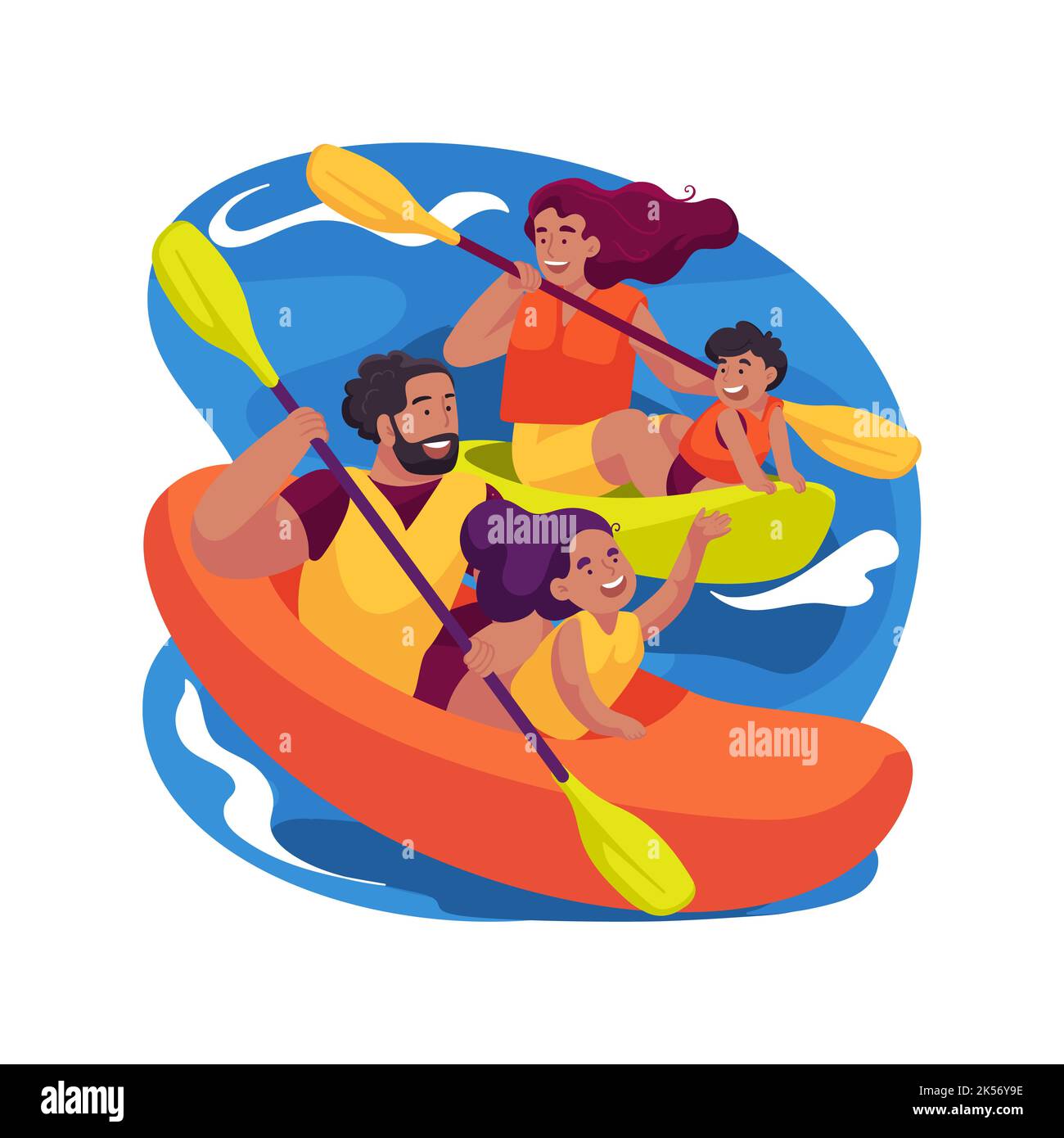 Kayaking isolated cartoon vector illustration Stock Vector Image & Art