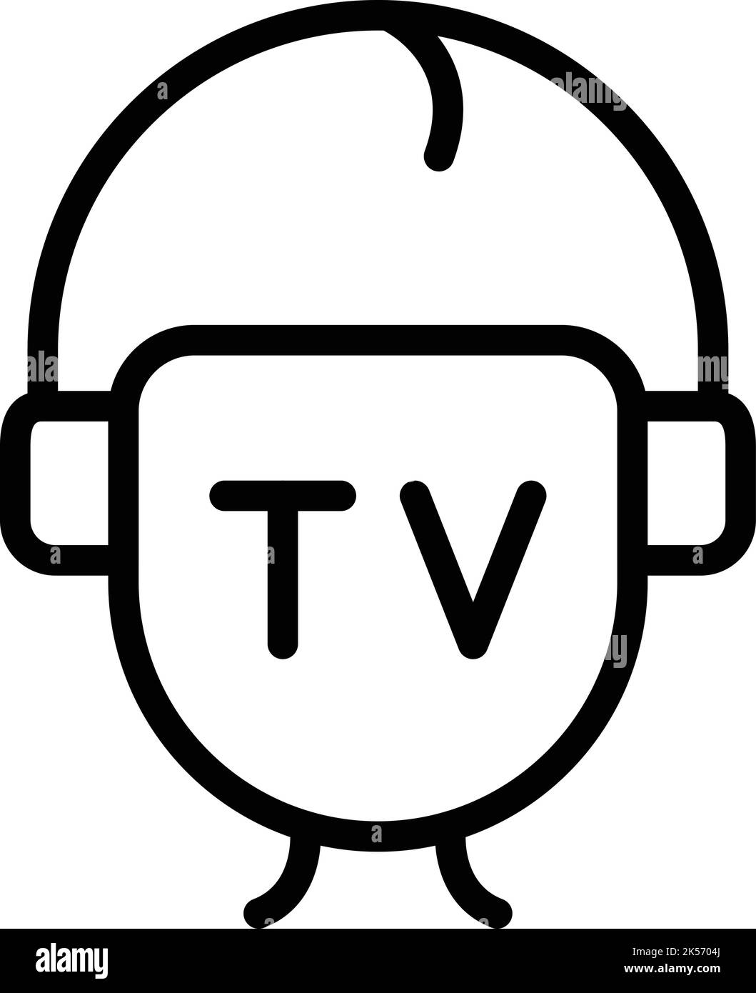 Tv reporter icon outline vector. News media. Talk show Stock Vector