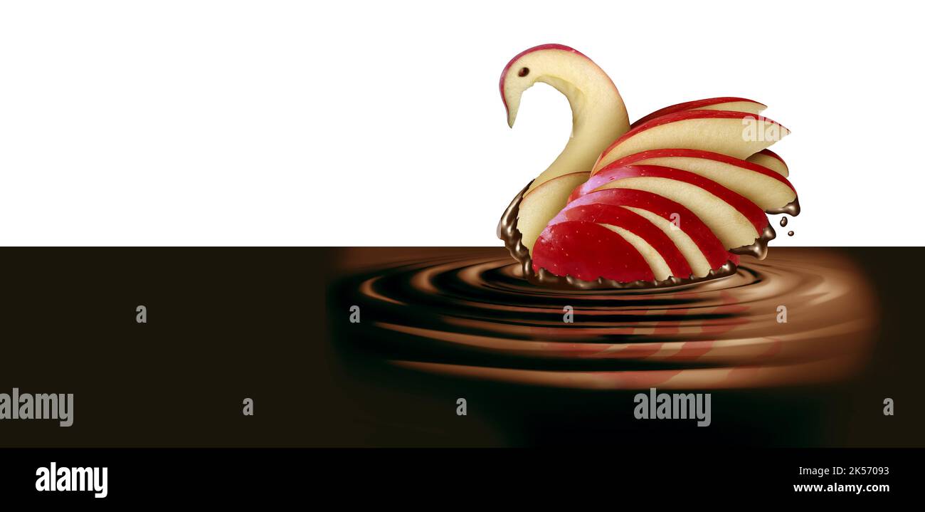 Chocolate fondue food as melting rich dark brown candy liquid sauce