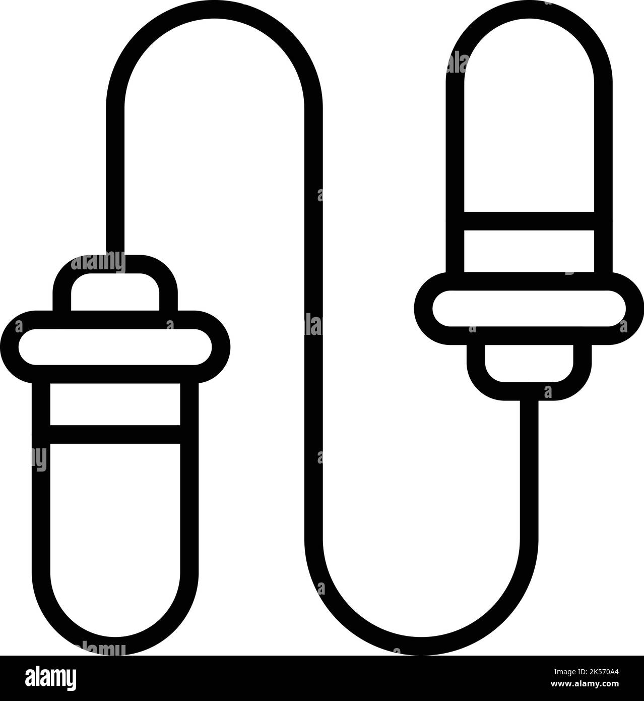 Fitness jumping icon outline vector. Training rope. Gym exercise Stock ...