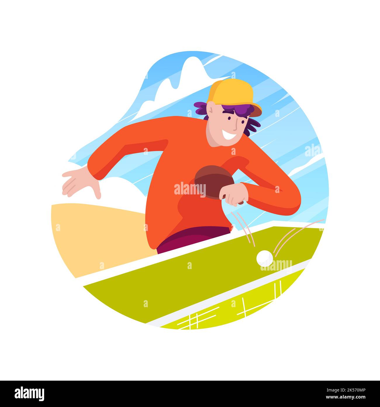 Table tennis isolated cartoon vector illustration Stock Vector Image ...