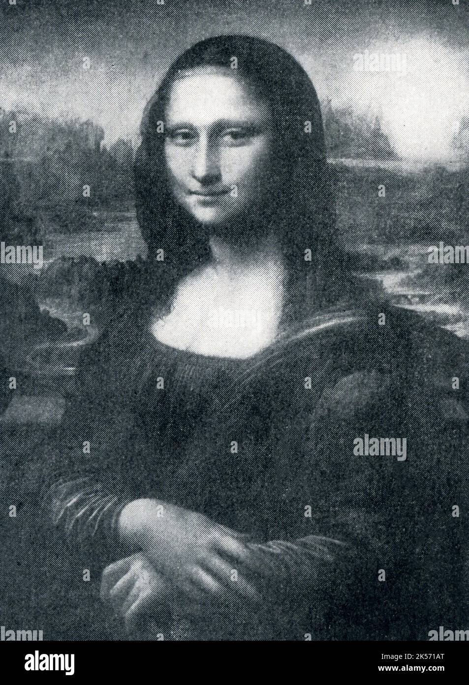 Mona Lisa, portrait painting by Italian artist Leonardo da Vinci. Considered a masterpiece of the Italian Renaissance Stock Photo