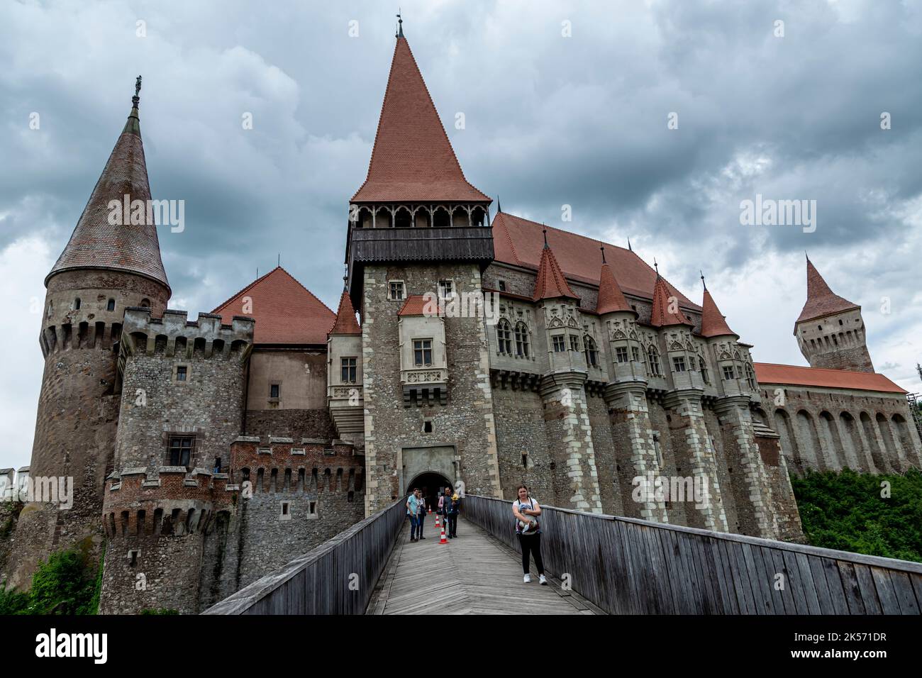Entrance to the Hunedoara Castle, also known a Corvin Castle or Hunyadi
