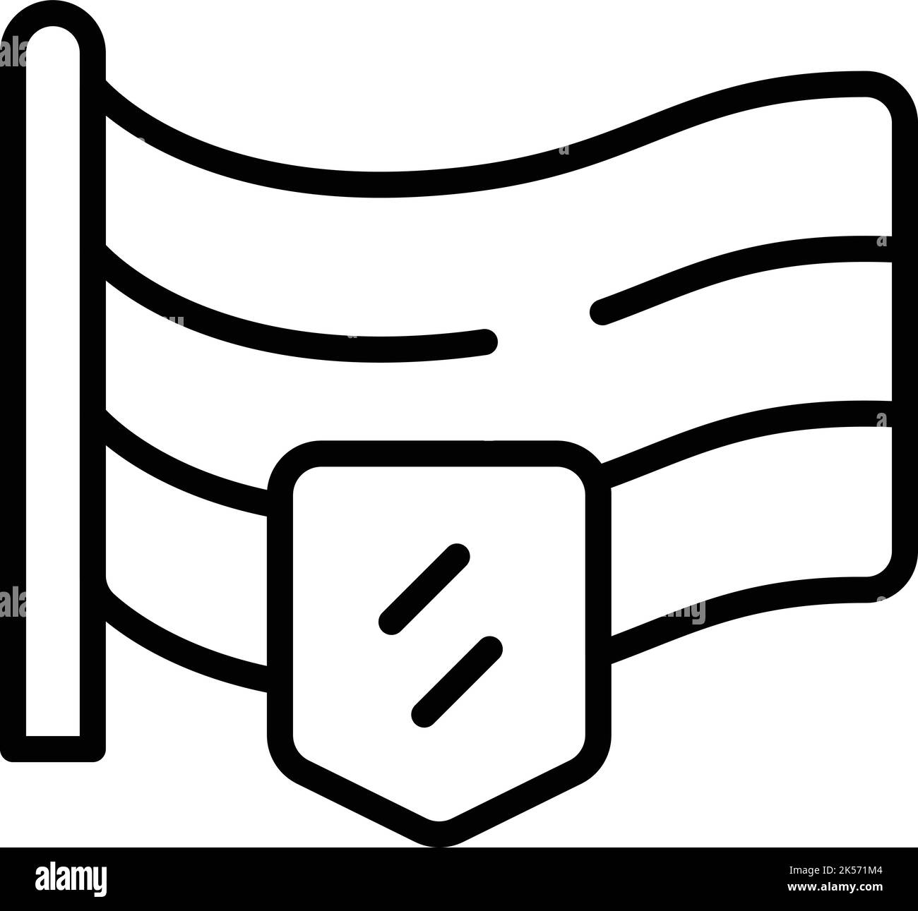 Slovakia flag icon outline vector. Slovak map. Cross city Stock Vector 