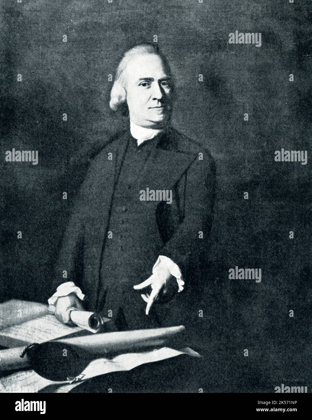 Samuel Adams Portrait by John Singleton Copley World Famous Painting Stock Photo