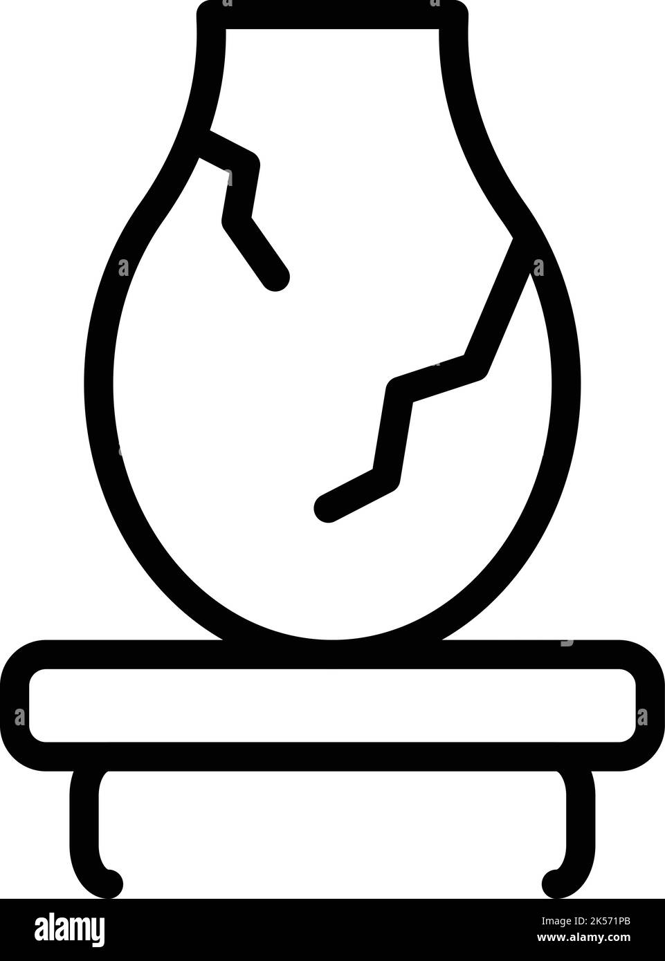 Cracked vase icon outline vector. Making art. Ceramic class Stock ...