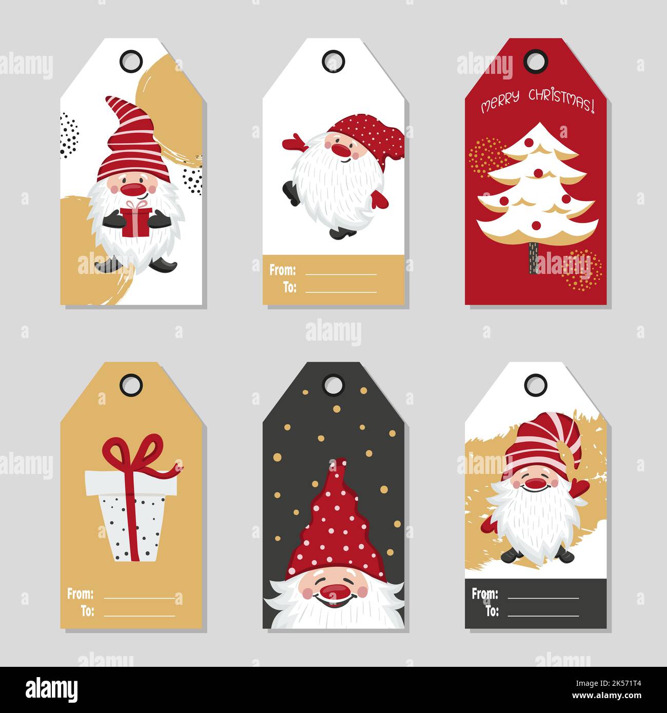 Winter gnomes gift tree Stock Vector Images - Alamy