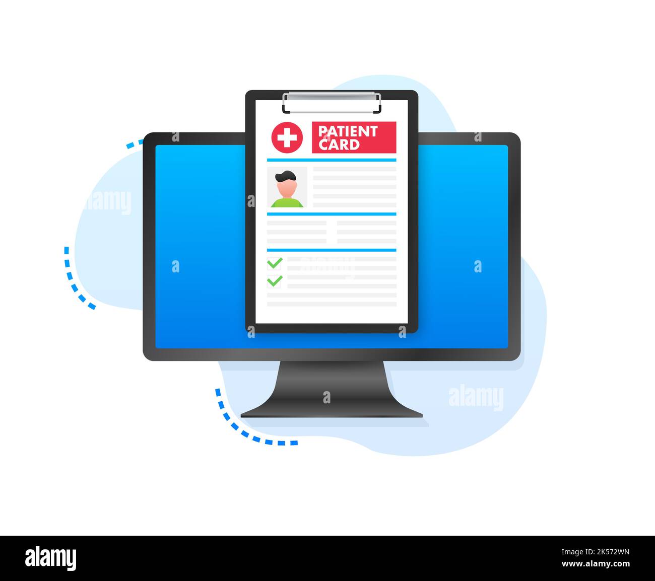 Clipboard in doctors hand. Make notes in patient card. medical report